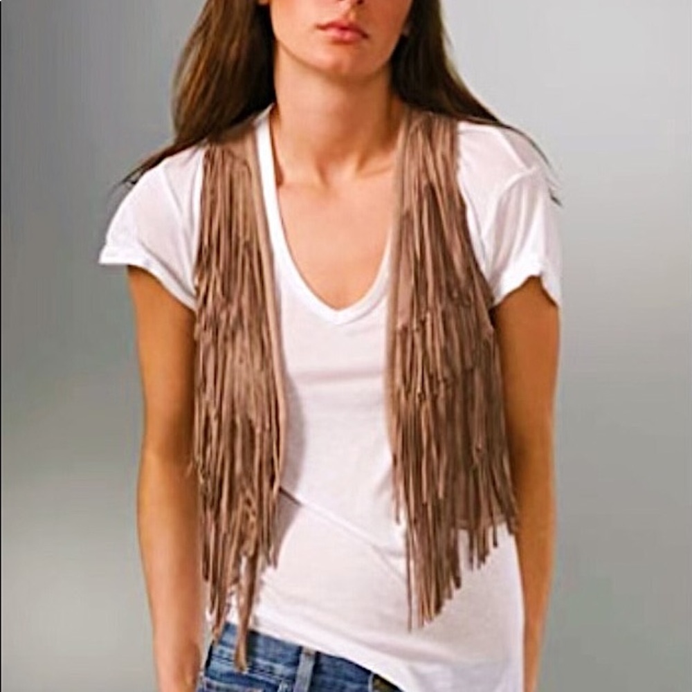 TORN by Ronny Kobo suede fringe vest